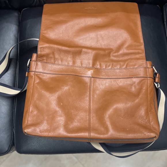 Coach Leather Messenger Bag in Tan - Picture 6 of 8